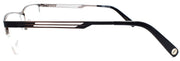 3-Timex 2:14 PM Men's Eyeglasses Frames Half-rim LARGE 57-17-145 Black-715317196857-IKSpecs