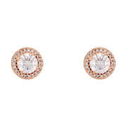 2-Genuine Pandora Round Sparkle Halo Stud Earrings 14k Rose Gold Plated 286272CZ-5700302593815-IKSpecs