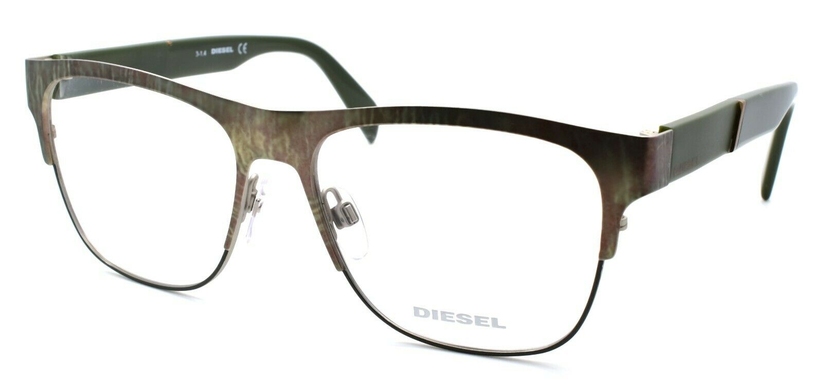 1-Diesel DL5094 098 Men's Eyeglasses Frames 55-16-145 Tarnished Green-664689632565-IKSpecs