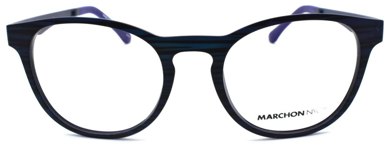 4-Marchon M-1502 412 Eyeglasses Frames 50-19-140 Matte Navy + 2 Magnetic Clip Ons-886895484374-IKSpecs