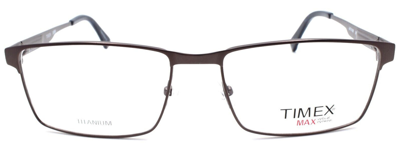 2-Timex 2:23 PM Men's Eyeglasses Frames Titanium Large 56-17-150 Gunmetal-715317013772-IKSpecs