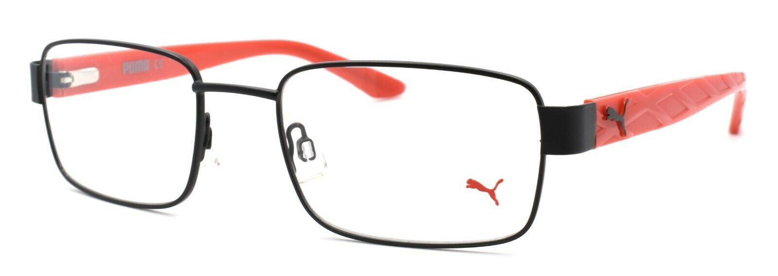 1-PUMA PU0025O 001 Men's Eyeglasses Frames 54-20-140 Black / Red + CASE-889652003962-IKSpecs