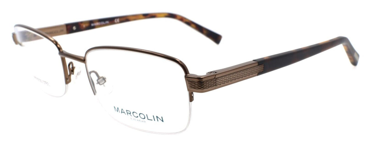 Marcolin MA3026 049 Men's Eyeglasses Frames Half Rim 54-20-145 Brown