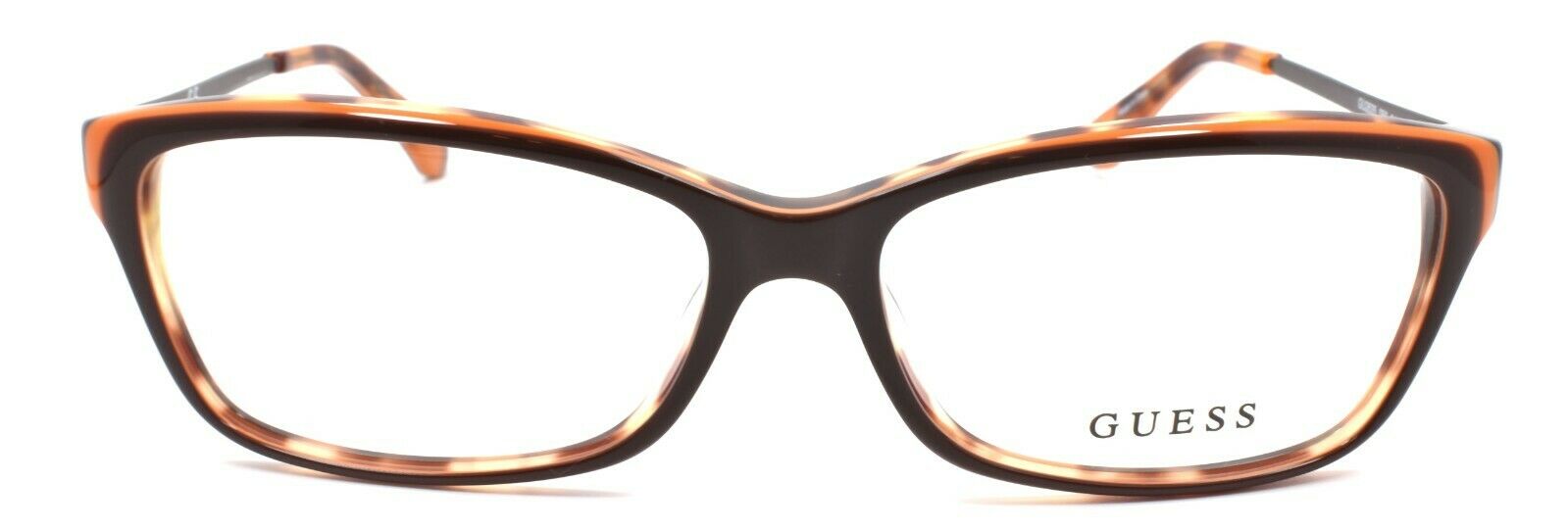 2-GUESS GU2635 050 Women's Eyeglasses Frames 54-14-135 Dark Brown / Orange + CASE-664689876990-IKSpecs