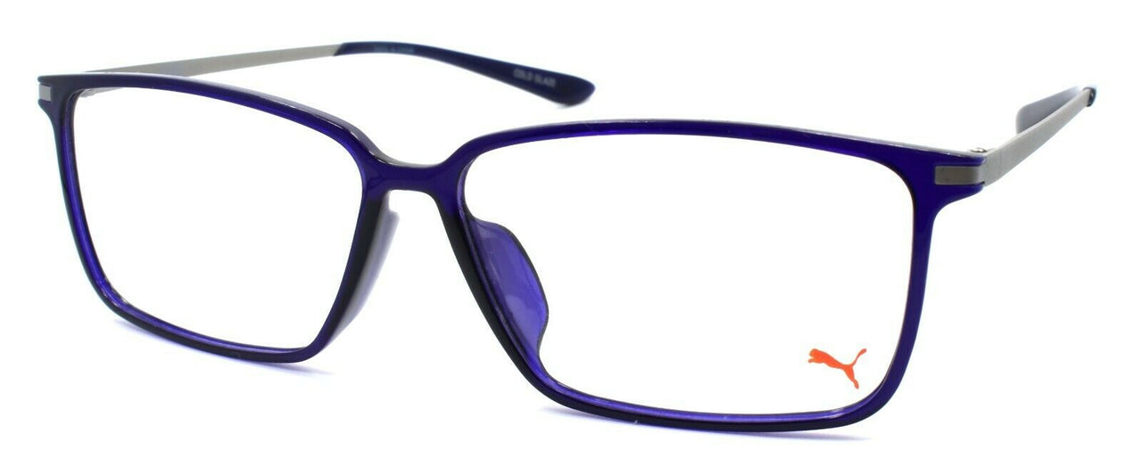 1-PUMA PU0114OA 003 Eyeglasses Frames 58-13-145 Blue / Silver-889652063669-IKSpecs