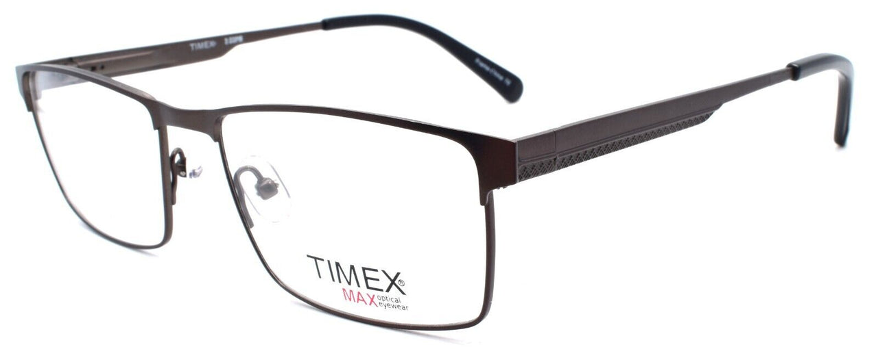 1-Timex 2:33 PM Men's Eyeglasses Titanium Large 56-17-150 Olive Dark Gunmetal-715317013833-IKSpecs