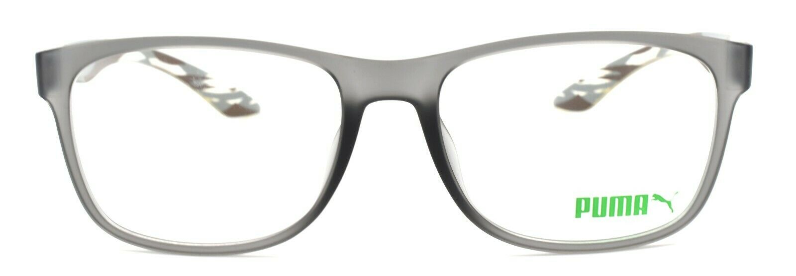 2-PUMA PU0035OA 003 Unisex Eyeglasses Frames 53-17-145 Matte Grey / Brown + CASE-889652003436-IKSpecs