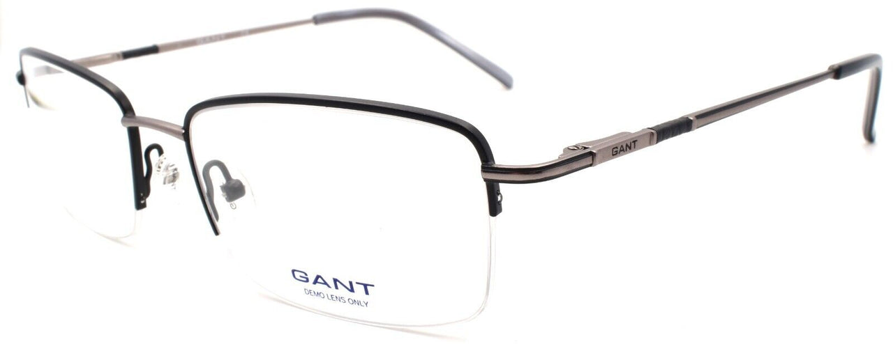1-GANT G Clinton BLK/GUN Men's Eyeglasses Frames Half-rim 57-19-145 Black/Gunmetal-715583283312-IKSpecs