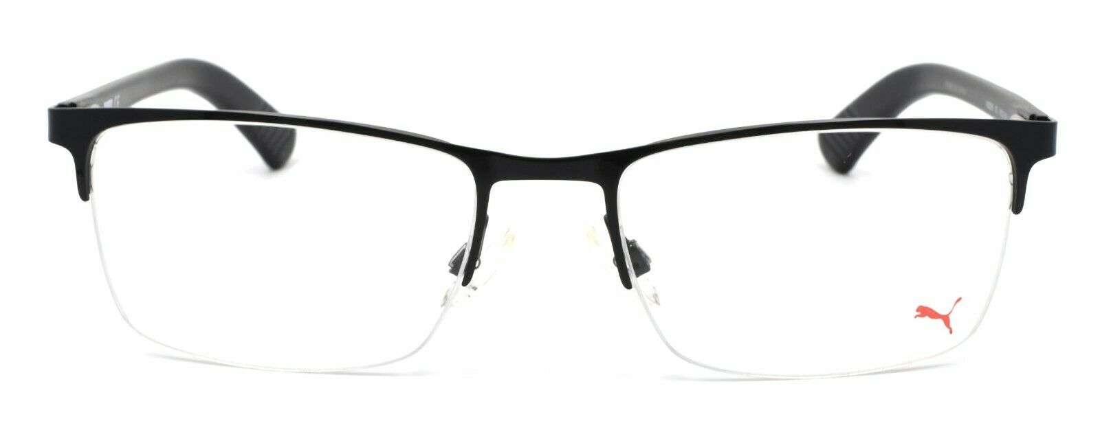 2-PUMA PU0028O 001 Men's Eyeglasses Frames Half-rim 54-18-140 Black-889652002521-IKSpecs