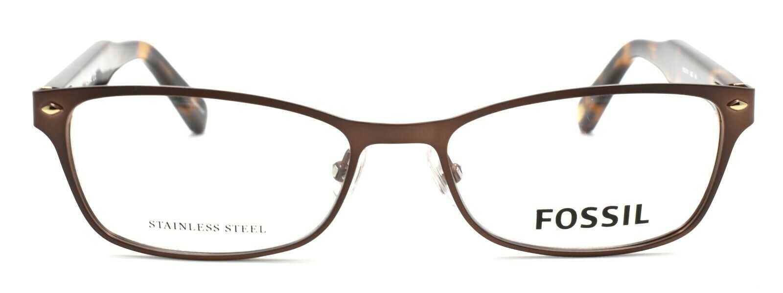 2-Fossil FOS 7001 09Q Women's Eyeglasses Frames 51-16-140 Brown + CASE-762753992109-IKSpecs