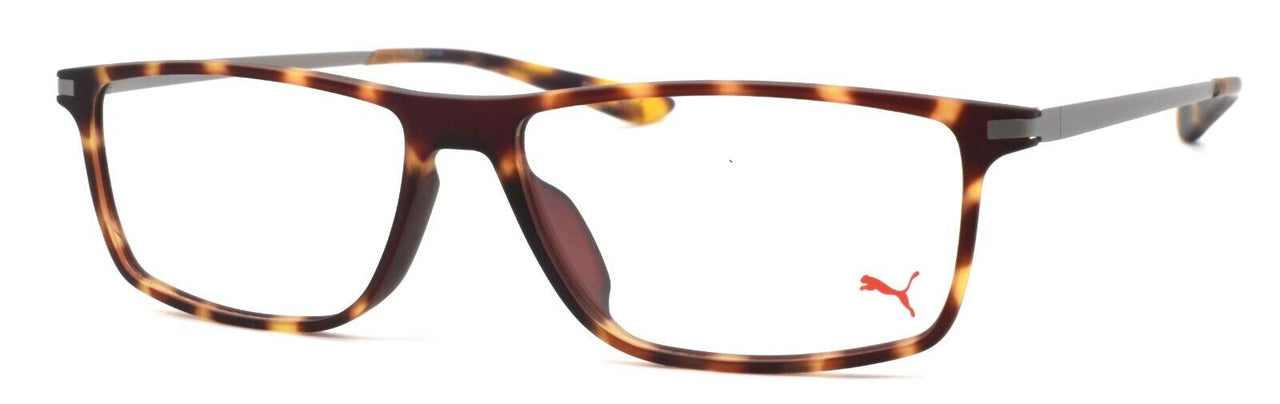 1-PUMA PU0115O 002 Men's Eyeglasses Frames 54-14-145 Matte Havana / Silver-889652063690-IKSpecs