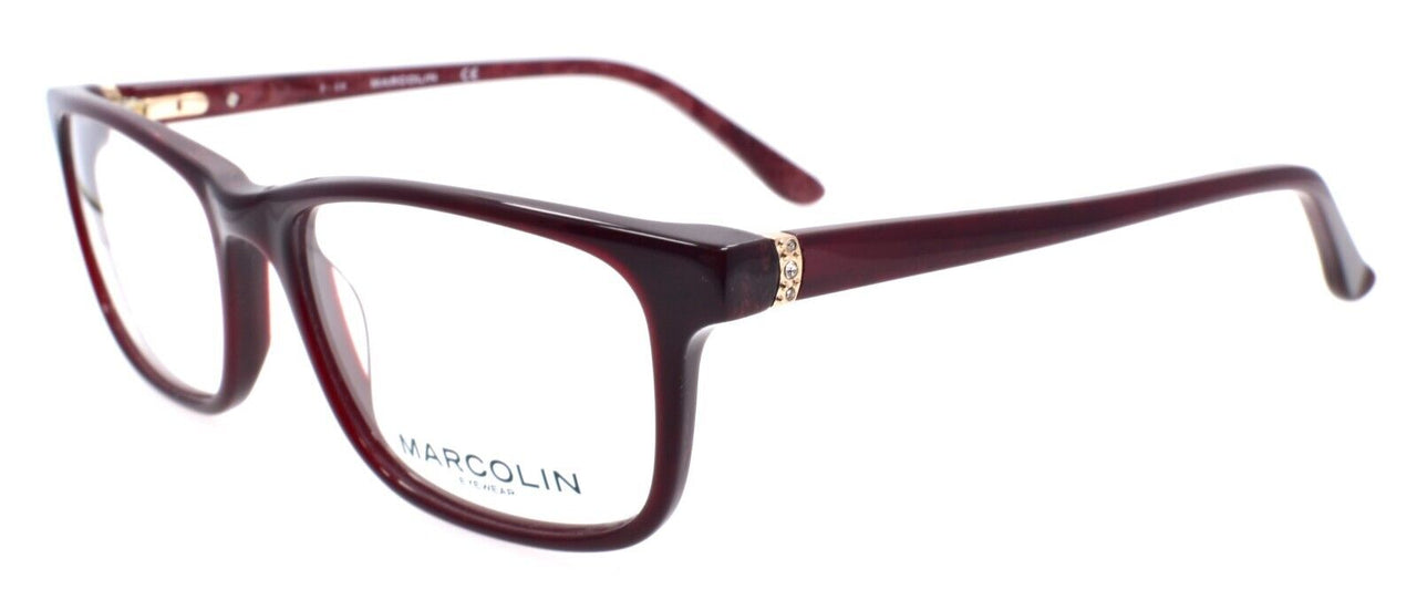 Marcolin MA5017 066 Women's Eyeglasses Frames 53-16-135 Dark Red