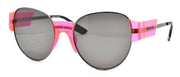1-McQ Alexander McQueen MQ0001S 0035 Women's Sunglasses Shiny Gunmetal / Grey-889652001098-IKSpecs