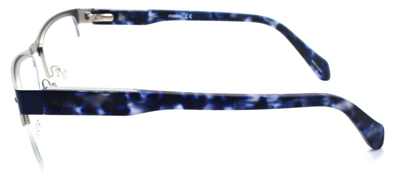 3-Fossil FOS 7020 RCT Men's Eyeglasses Frames Half-rim 53-17-145 Matte Blue-716736029009-IKSpecs