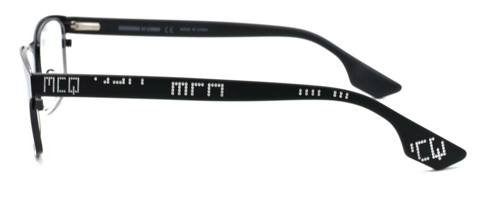3-McQ Alexander McQueen MQ0050O 001 Unisex Eyeglasses Frames 53-18-150 Black-889652032849-IKSpecs