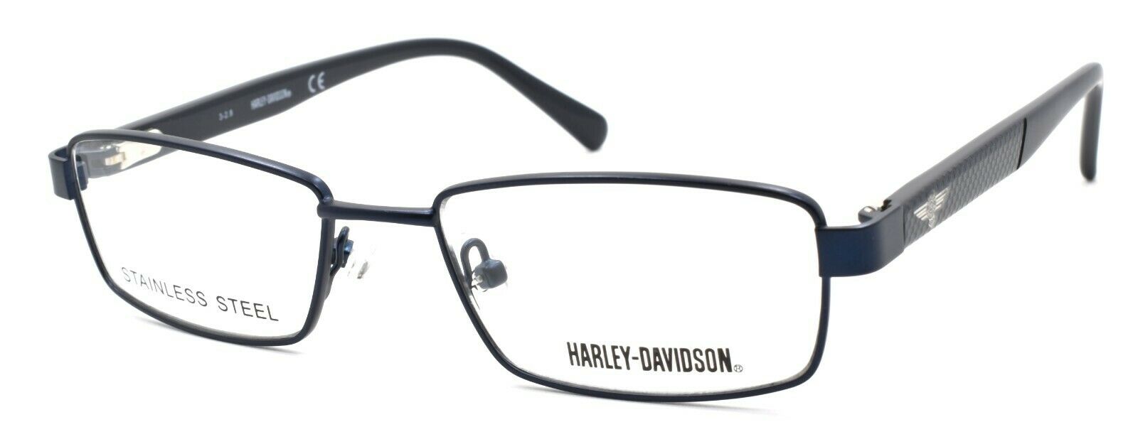 1-Harley Davidson HDT0128T 091 Eyeglasses Frames SMALL 49-17-135 Dark Blue + CASE-664689895564-IKSpecs