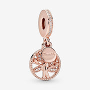 1-Pandora Charm Sparkling Family Tree Dangle 14K Rose Gold Plated 781728CZ-5700302593891-IKSpecs