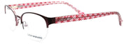 1-LUCKY BRAND Coastal Women's Eyeglasses Frames Half-rim 49-18-135 Burgundy + CASE-751286249408-IKSpecs