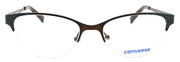 2-CONVERSE Q049 Women's Eyeglasses Frames Half-rim 50-17-130 Brown + CASE-751286288995-IKSpecs
