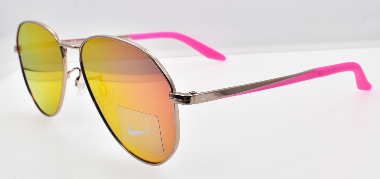 Nike Ascendant CT7863 605 Sunglasses Aviator Rose Gold / Crimson Mirror