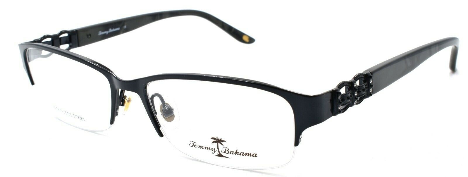 1-Tommy Bahama TB5024 001 Women's Eyeglasses Frames Half-rim 52-16-135 Black-788678023285-IKSpecs