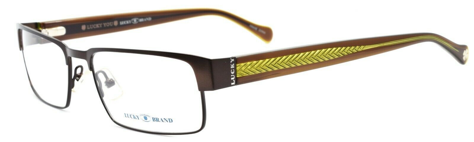 1-LUCKY BRAND Vista Men's Eyeglasses Frames 54-17-140 Brown + CASE-751286229400-IKSpecs