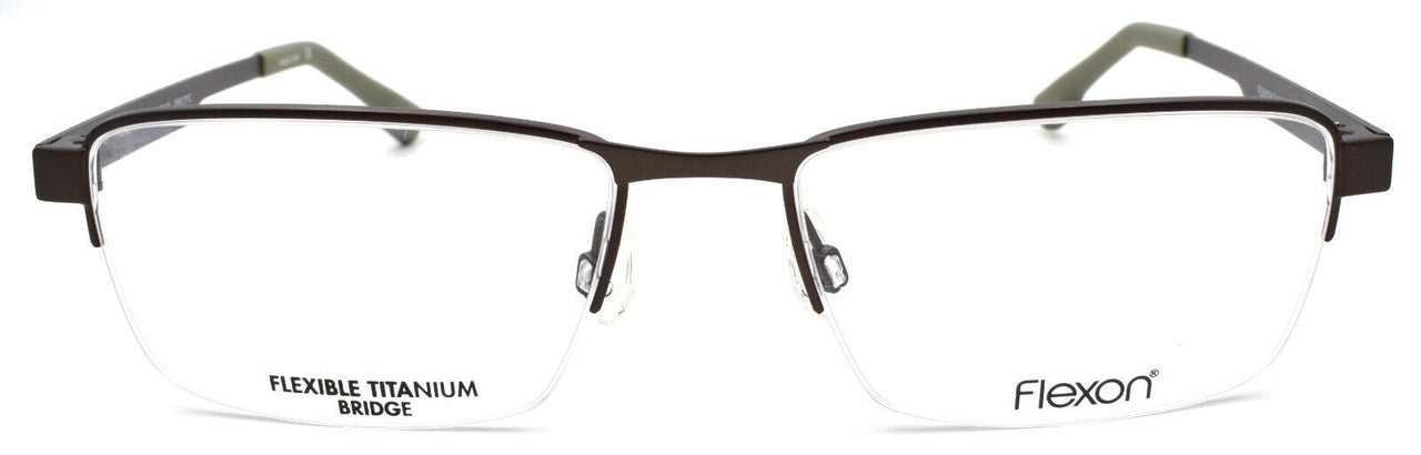 2-Flexon E1037 310 Men's Eyeglasses Half-rim Moss 55-18-145 Titanium Bridge-883900201513-IKSpecs
