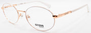 1-GUESS GU8239 024 Eyeglasses Frames 55-19-140 White / Rose Gold-889214282590-IKSpecs