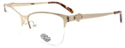 1-Harley Davidson HD0556 032 Women's Eyeglasses Half-rim 54-15-140 Pale Gold-889214243058-IKSpecs