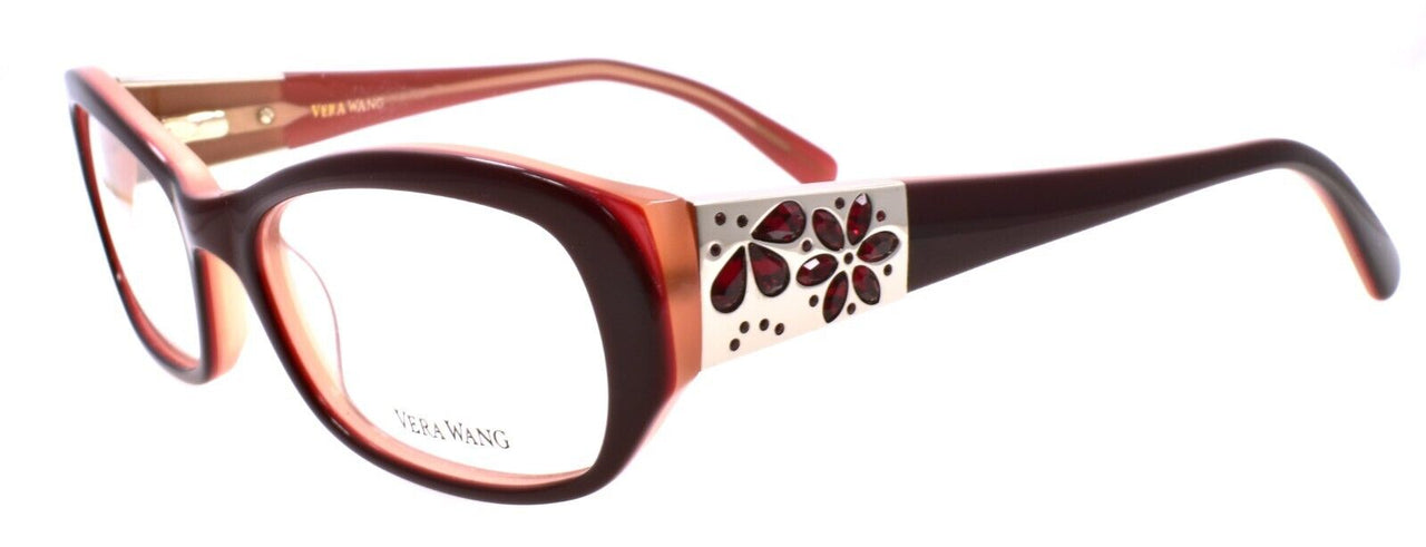 Vera Wang Vigne RY Women's Eyeglasses Frames 51-16-132 Ruby Red w/ Crystals