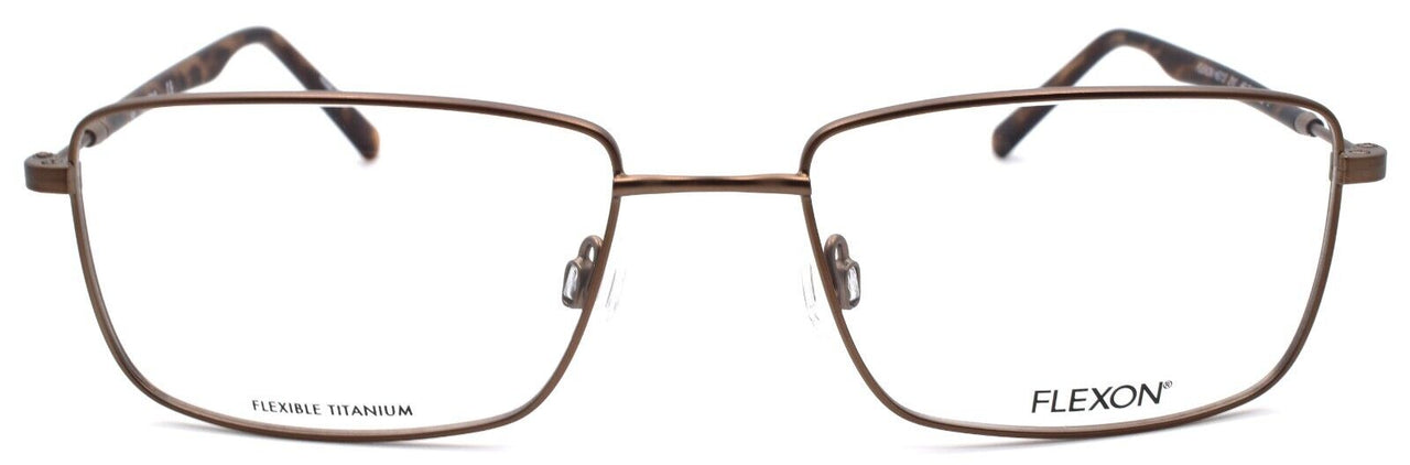 2-Flexon H6013 210 Men's Eyeglasses Frames 56-18-145 Brown Flexible Titanium-886895450300-IKSpecs