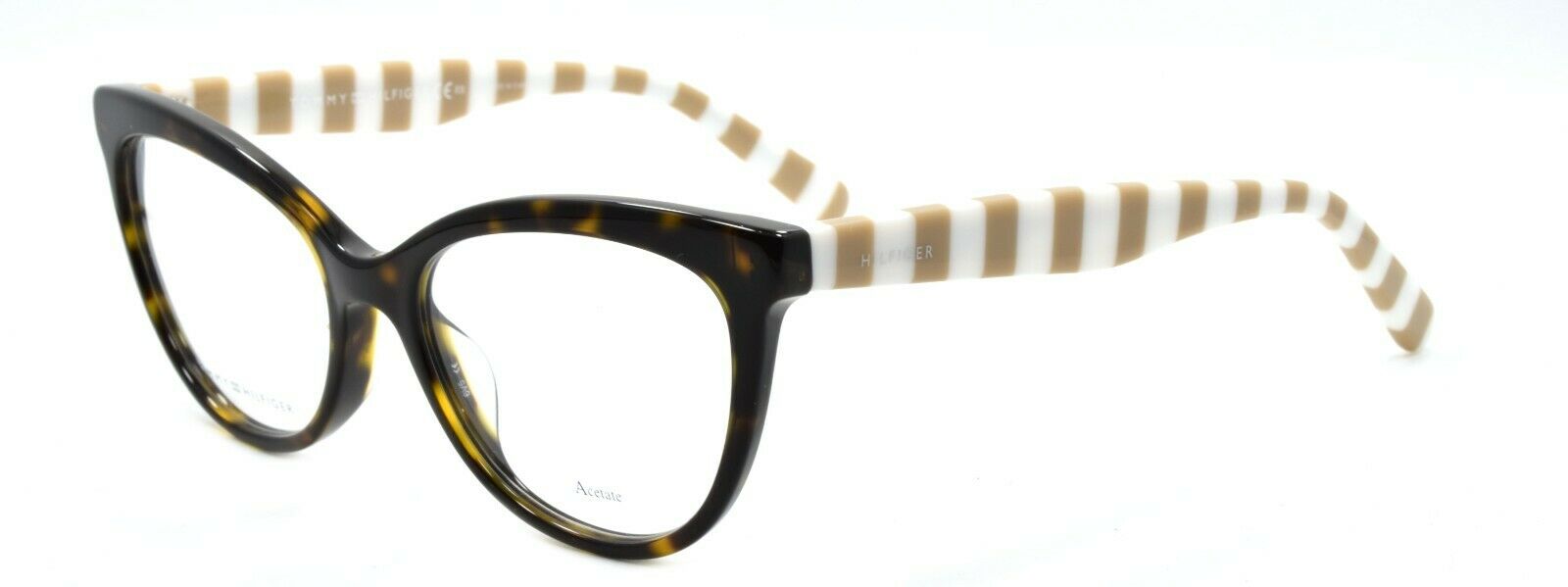 1-TOMMY HILFIGER TH 1481 9N4 Women's Eyeglasses Frames 52-17-140 Havana / Stripes-762753617576-IKSpecs