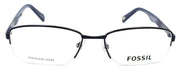 2-Fossil FOS 7015 RCT Men's Eyeglasses Frames Half-rim 56-18-145 Matte Blue-762753561145-IKSpecs