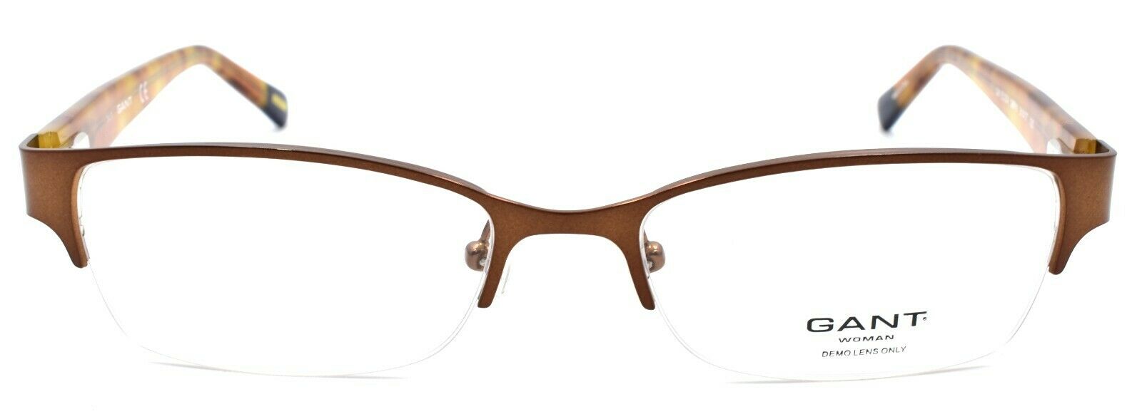 2-GANT GW Eliza SBRN Women's Half-rim Eyeglasses Frames 51-17-135 Satin Brown-715583703353-IKSpecs
