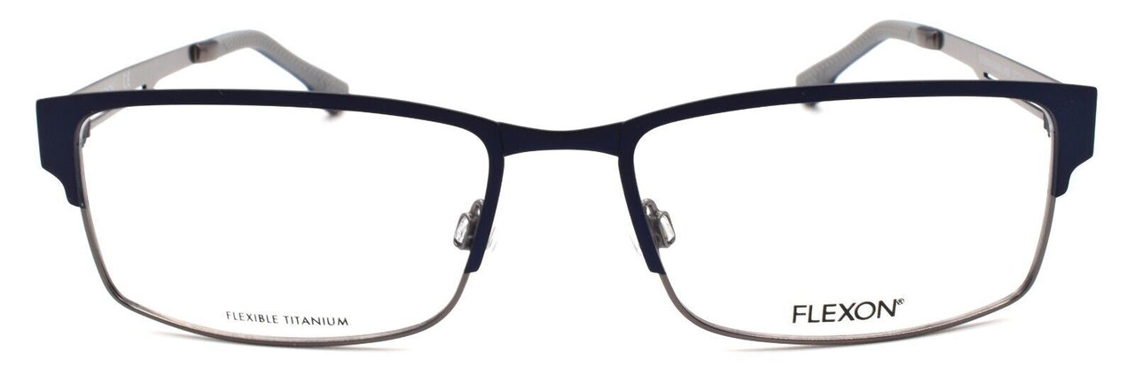 2-Flexon E1048 412 Men's Eyeglasses Frames Navy 57-17-145 Flexible Titanium-883900203067-IKSpecs