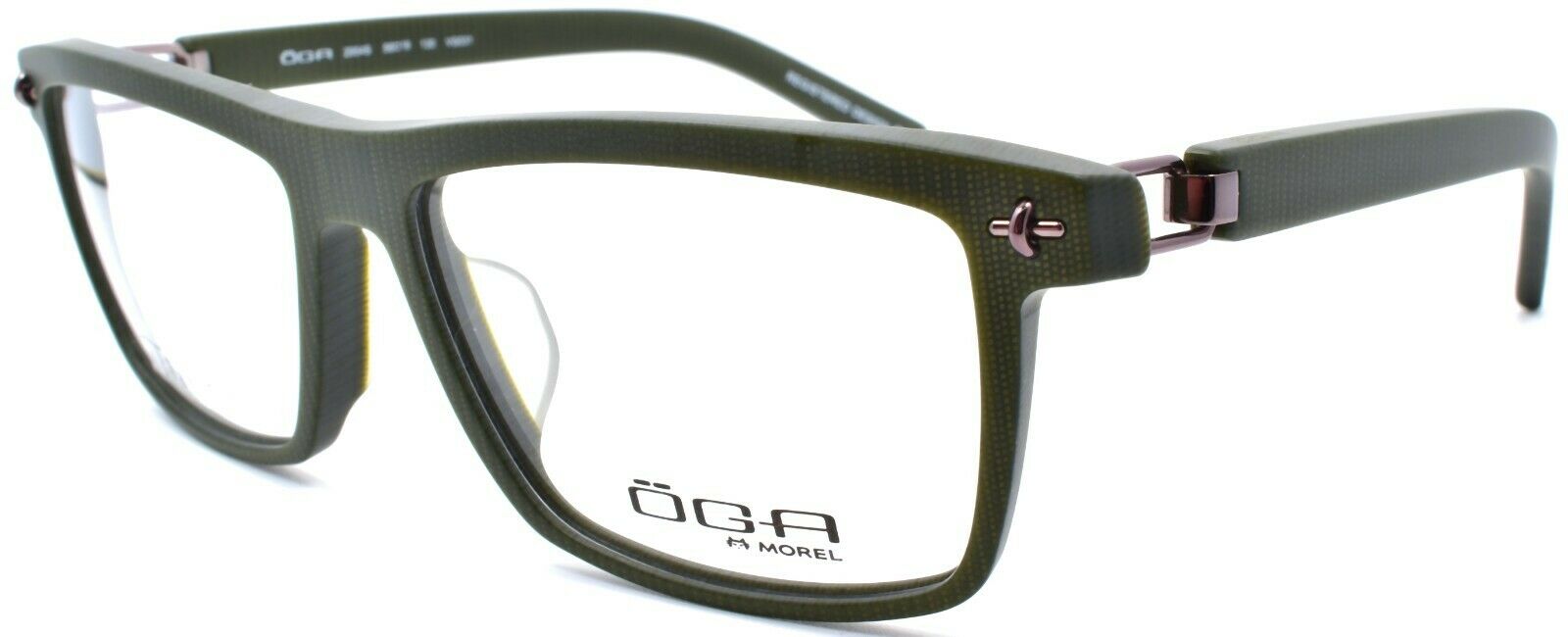 1-OGA by Morel 2954S VG031 Men's Eyeglasses Frames Asian Fit 56-16-130 Olive-3604770890273-IKSpecs