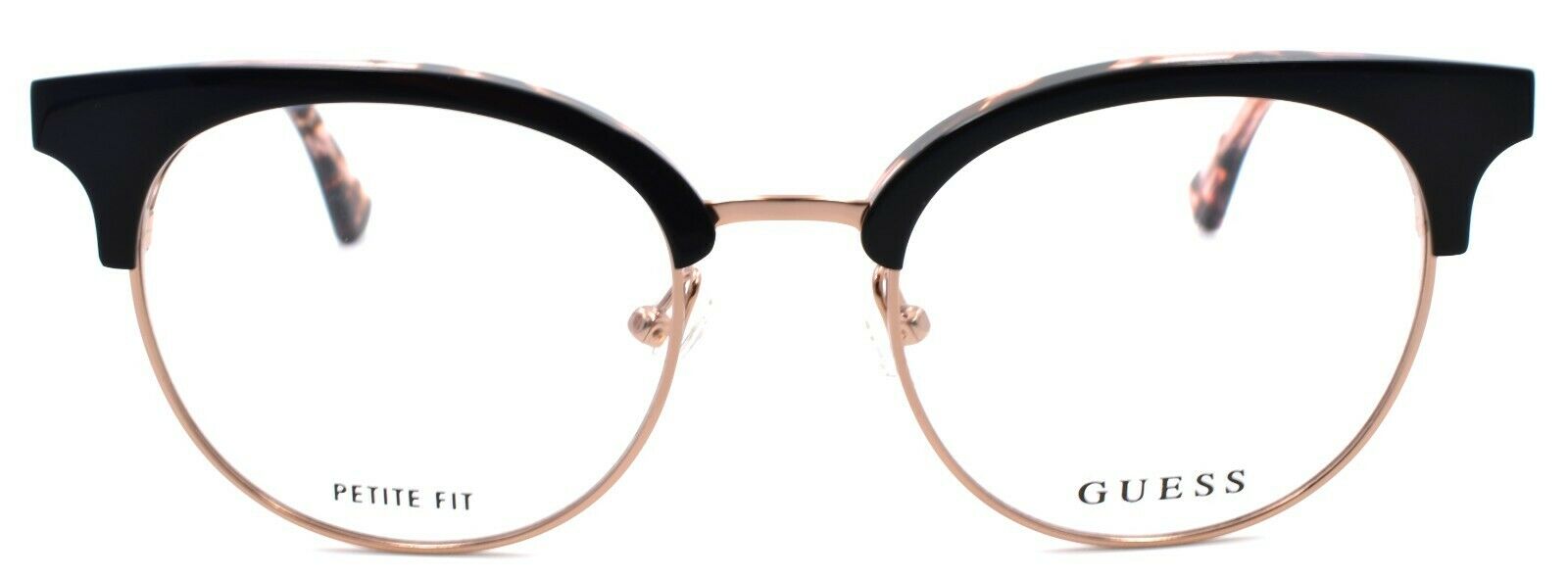 2-GUESS GU2744 005 Women's Eyeglasses Frames Petite 49-19-140 Black / Rose Gold-889214111180-IKSpecs