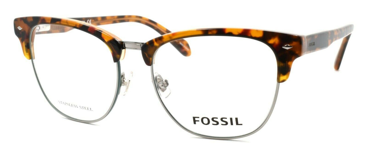 1-FOS 7019 086 Men's Eyeglasses Frames 53-17-145 Dark Havana-716736029146-IKSpecs