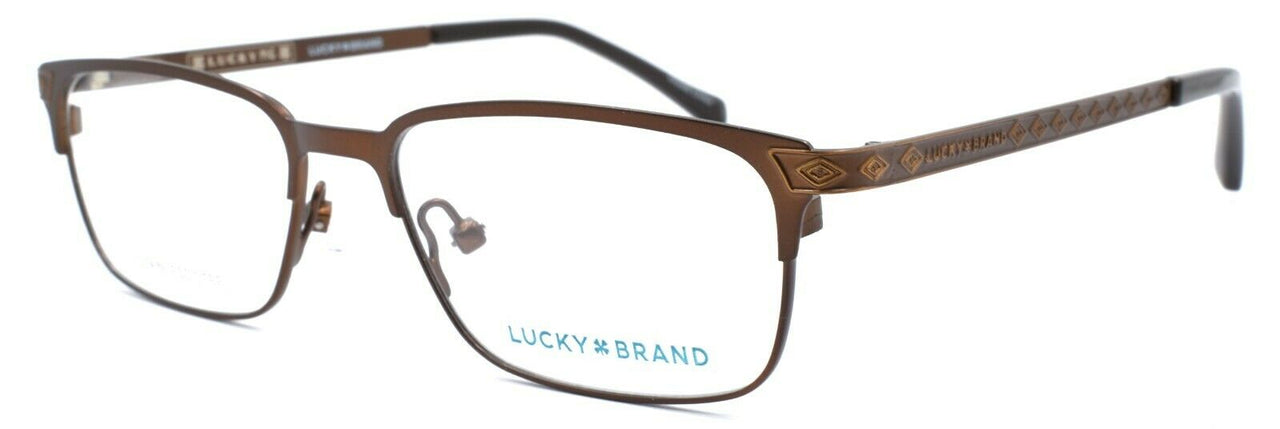 1-LUCKY BRAND D802 Kids Unisex Eyeglasses Frames Small 47-15-130 Brown + CASE-751286282481-IKSpecs