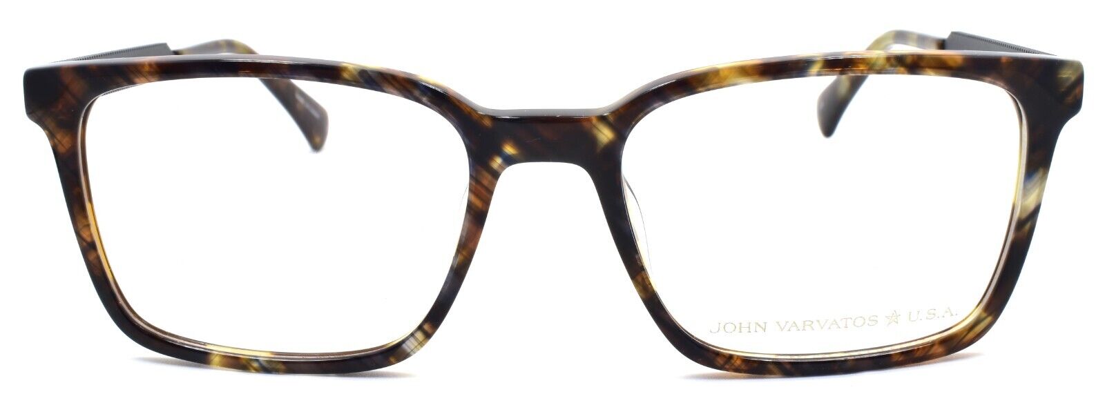 2-John Varvatos VJVC004 Men's Eyeglasses Frames 53-18-145 Brown-751286356137-IKSpecs