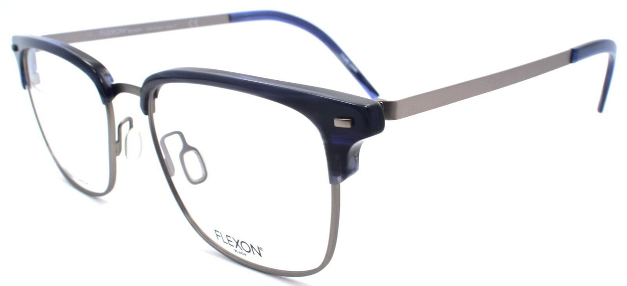 1-Flexon B2022 441 Men's Eyeglasses Frames Blue Horn 55-19-145 Flexible Titanium-886895450485-IKSpecs