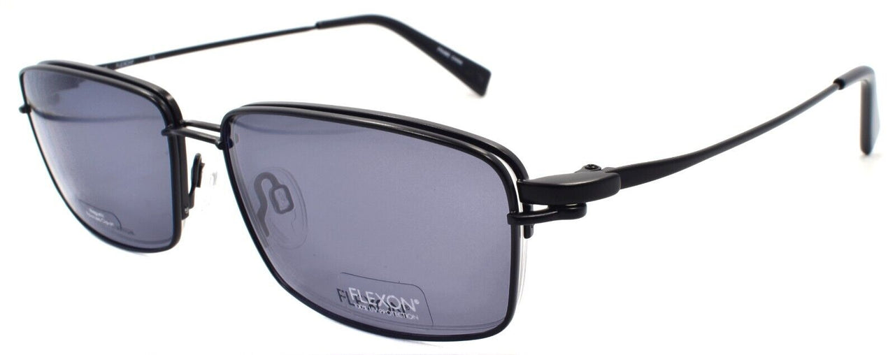 1-Flexon FLX 908 MAG 001 Men's Eyeglasses Black 57-18-145 + Clip On Sunglasses-883900204163-IKSpecs