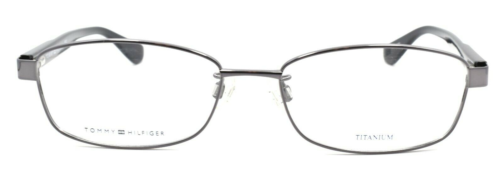 2-TOMMY HILFIGER TH 1566/F KJ1 Men's Eyeglasses TITANIUM 56-17-145 Dark Ruthenium-716736025254-IKSpecs