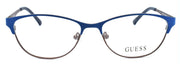2-GUESS GU2504 091 Women's Eyeglasses Frames 53-15-135 Matte Blue / Brown-664689697649-IKSpecs