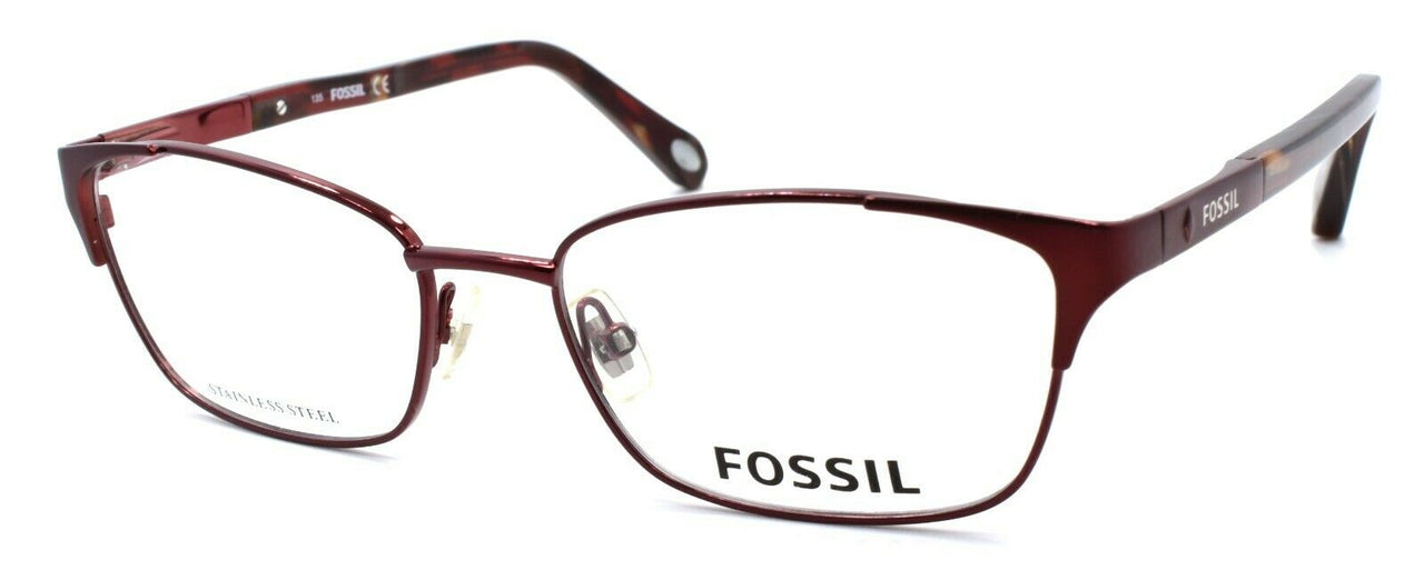 1-Fossil FOS 6048 023B Women's Eyeglasses Frames 52-17-135 Bordeaux Rose-716737698341-IKSpecs