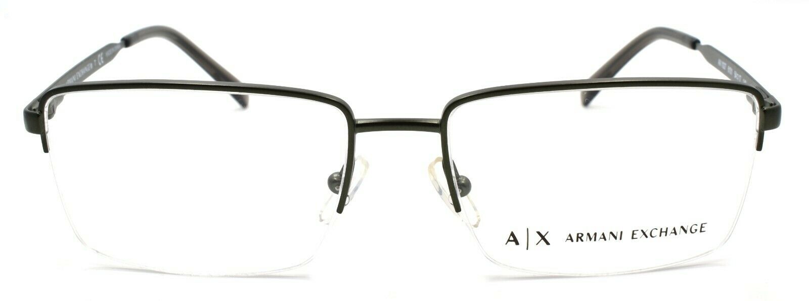2-Armani Exchange AX1027 6101 Men's Glasses Frames Half-rim 54-17-140 Matte Olive-8053672798241-IKSpecs