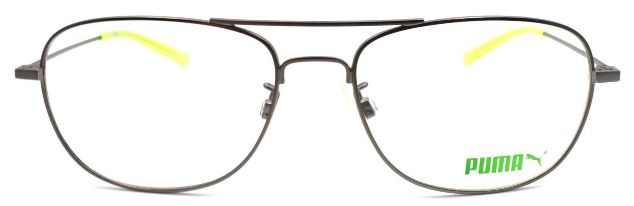 2-PUMA PU0141O 003 Men's Eyeglasses Frames Aviator 56-17-145 Ruthenium-889652107363-IKSpecs