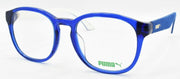 1-PUMA PU0043O 011 Unisex Eyeglasses Frames 53-20-140 Blue w/ Suede + CASE-889652015262-IKSpecs