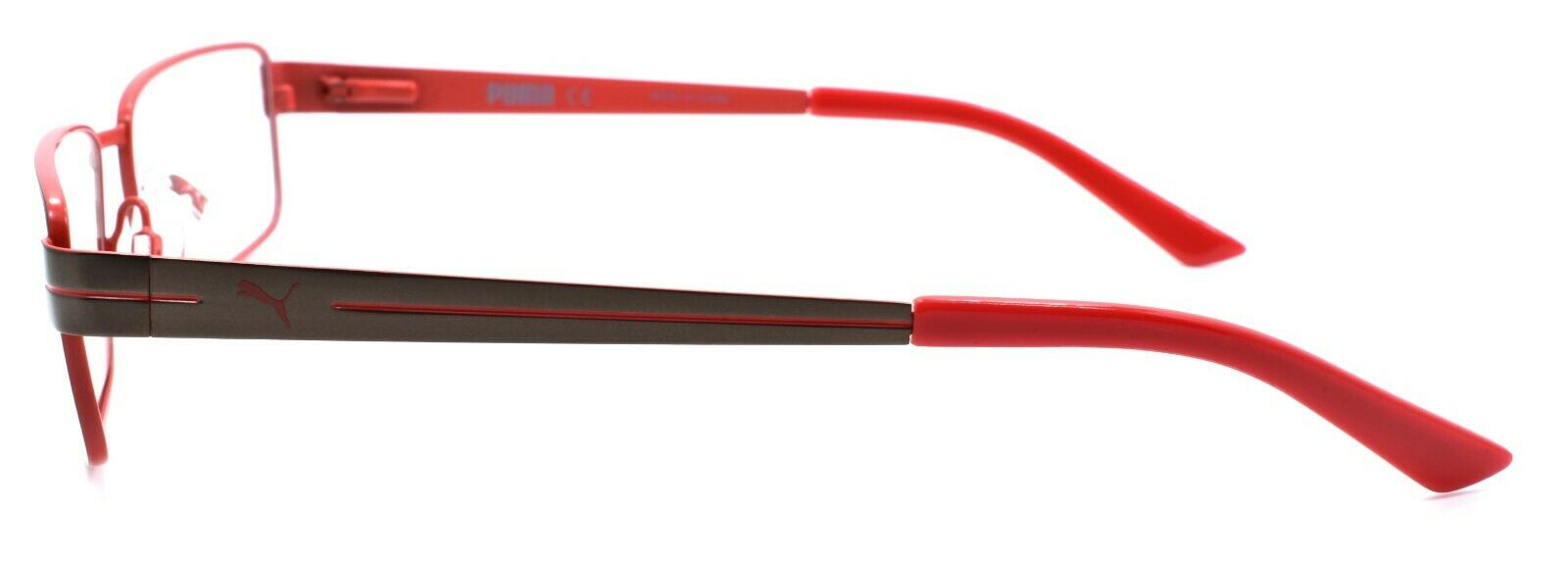 3-PUMA PE0014O 002 Men's Eyeglasses Frames 54-17-140 Ruthenium / Red-889652036540-IKSpecs
