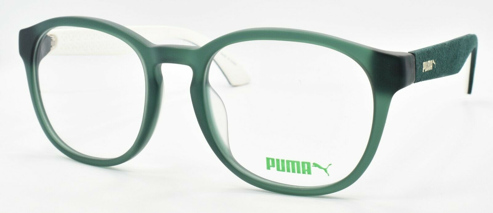 1-PUMA PU0043OA 010 Unisex Eyeglasses Frames 53-20-140 Green w/ Suede + CASE-889652015255-IKSpecs